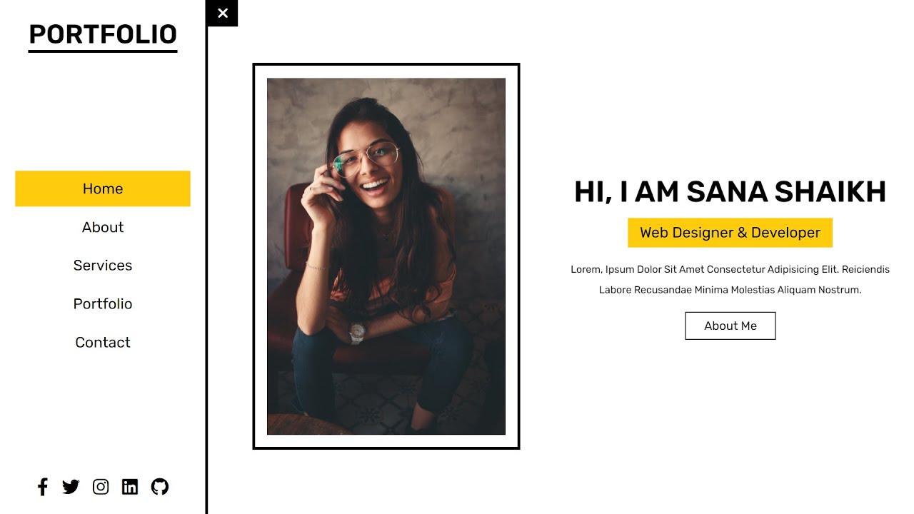 Complete Responsive Personal Portfolio Website Design Using HTML - CSS - JavaScript - PHP - MySQL