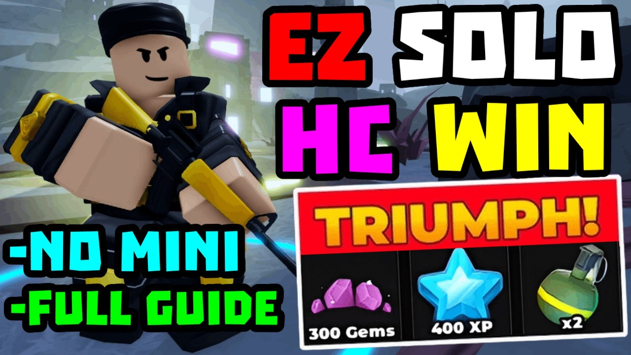 SOLO Hardcore Победа Без Minigunner + Полный Гайд | TDS Tower Defense Simulator