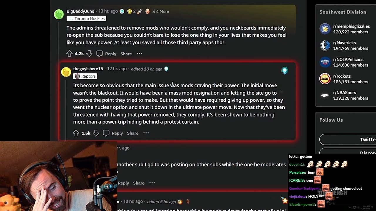 Reddit mods couldn't risk their unpaid jobs..