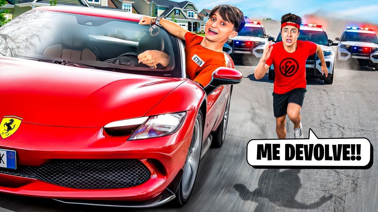 EU R0UB3I A NOVA FERRARI DO MEU AMIGO! *Deu polícia 