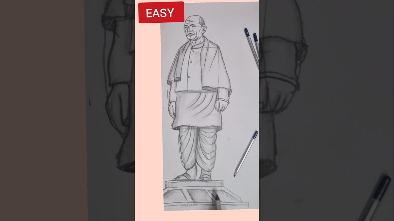 Statue of Unity Drawing | Sardar Vallabhbhai Patel Drawing