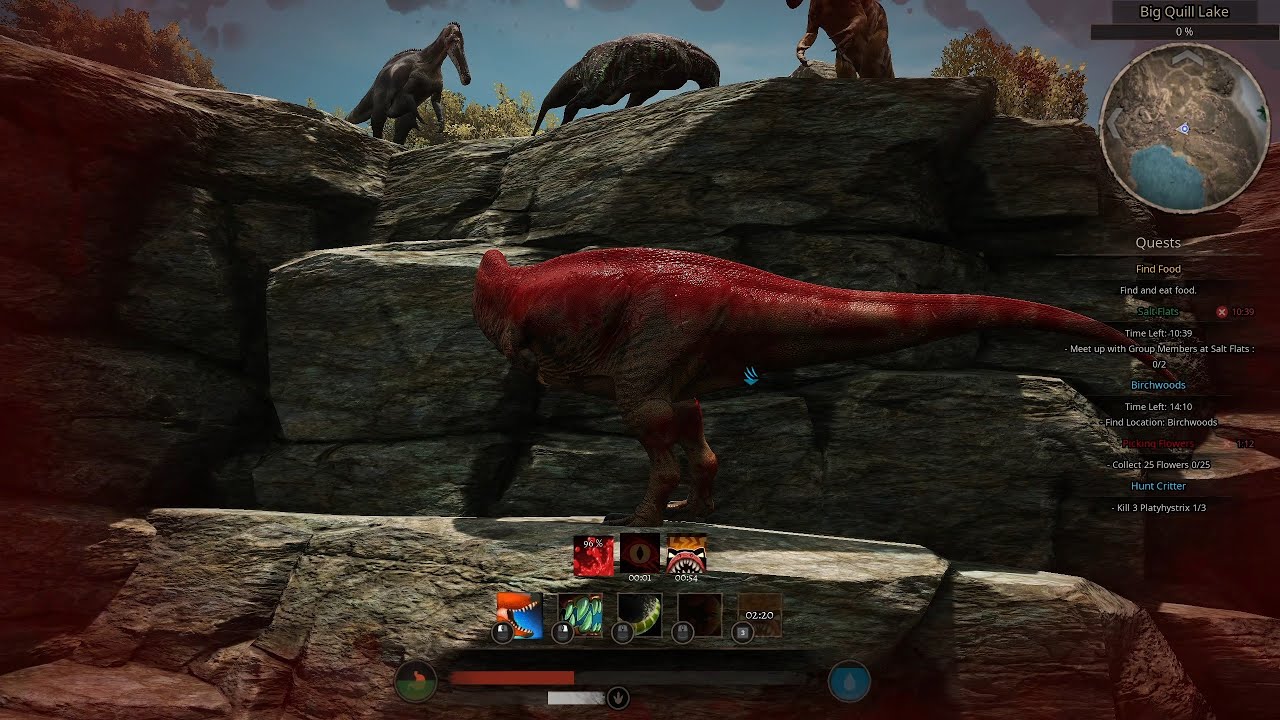 Path of Titans | Tyrannotitan vs. Carnivore Pack (Allos, Cera, Hatz, Pycno, Rhamph, Suchos) & Duck