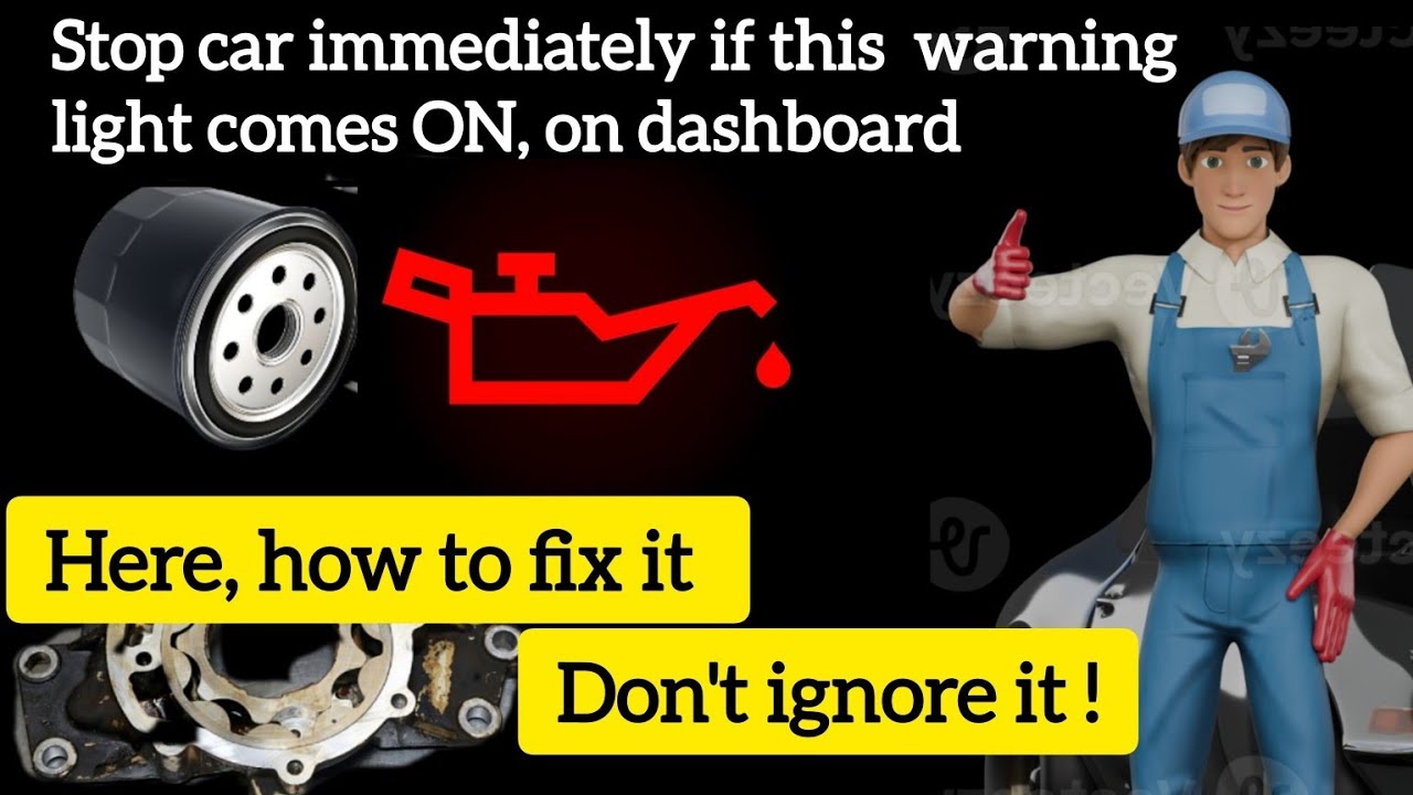 How to easy Fix Oil pressure warning light comes ON, on car dashboard#carmaintenance
