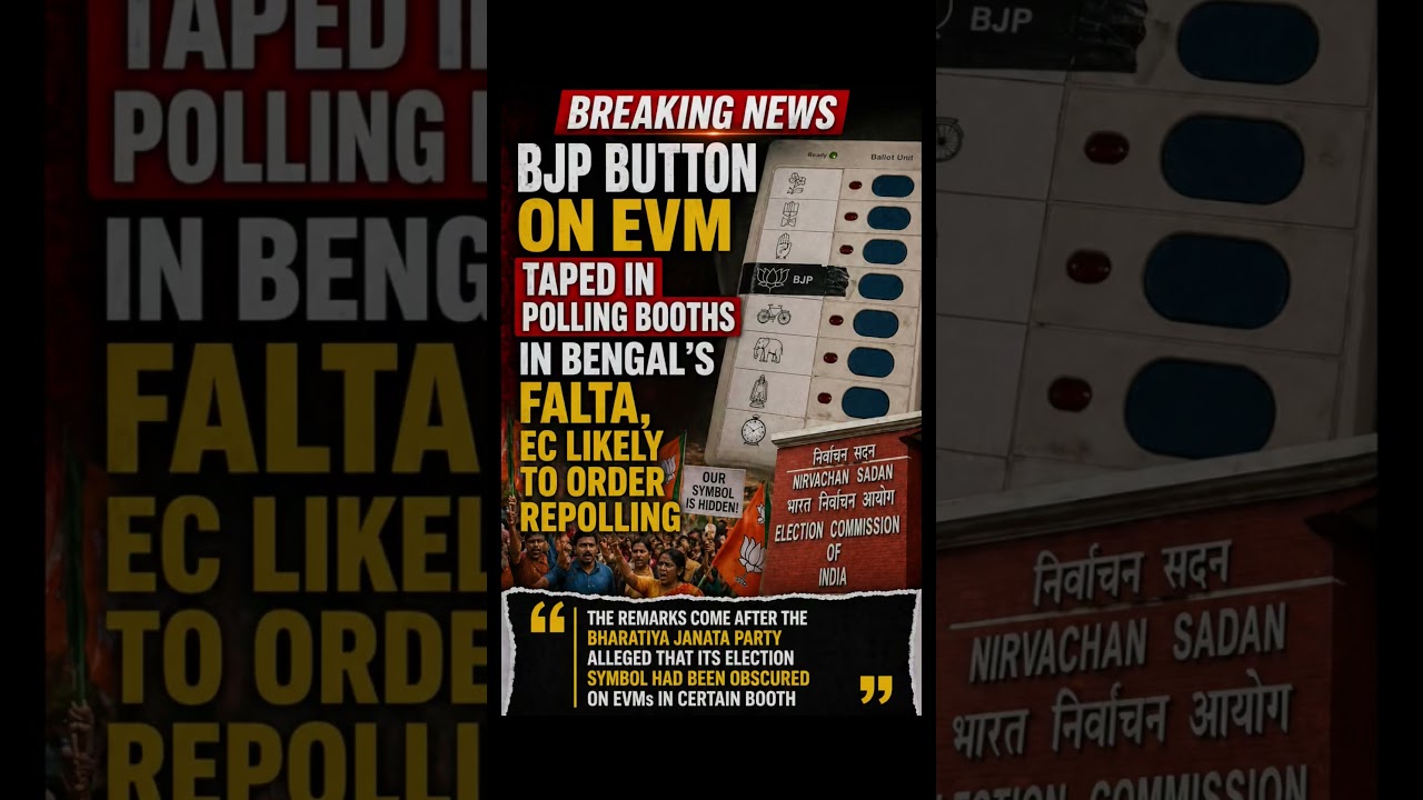 #BJP button on #EVM taped in polling booths in #Bengal's #Falta, #EC likely to order #repolling