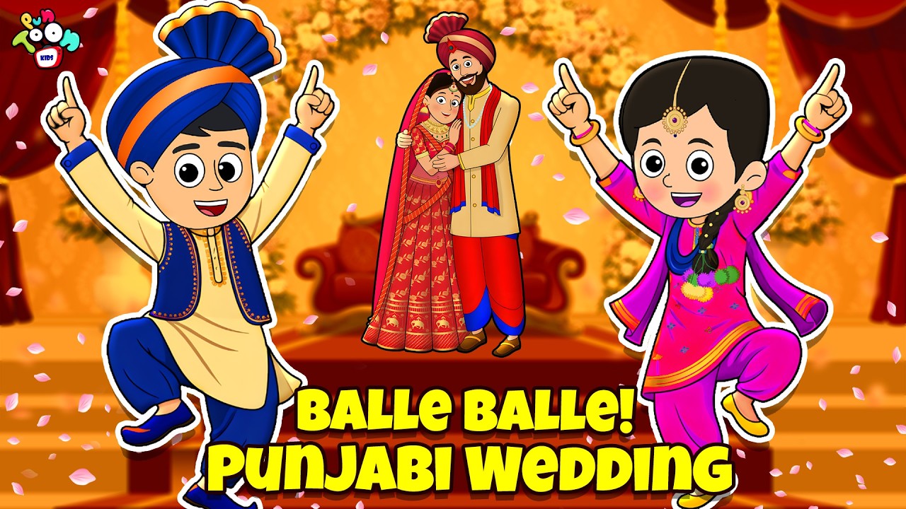 Balle Balle! Gattu Chinki at a Punjabi Wedding | Animated Stories | English Cartoon | PunToon Kids