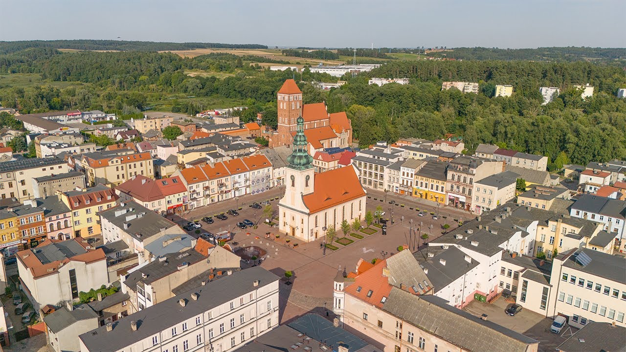 Nowe Miasto Lubawskie z lotu ptaka - lato 2025