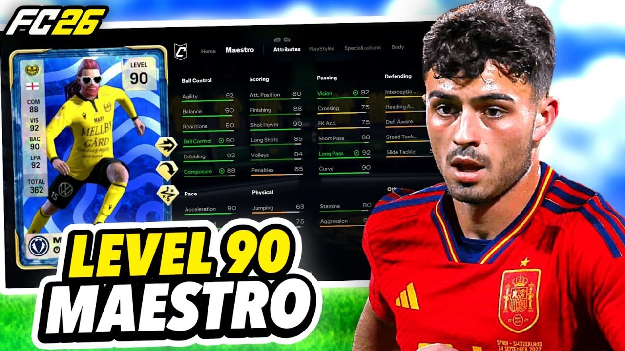 Видео по сборке персонажа Maestro 90-го уровня! Профессиональные клубы FC26