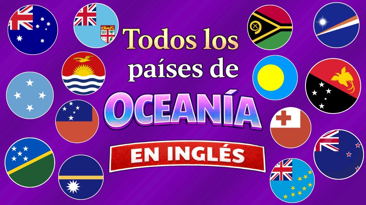TODOS los Países de Oceanía en Inglés | Aprende Inglés Fácil y Rápido