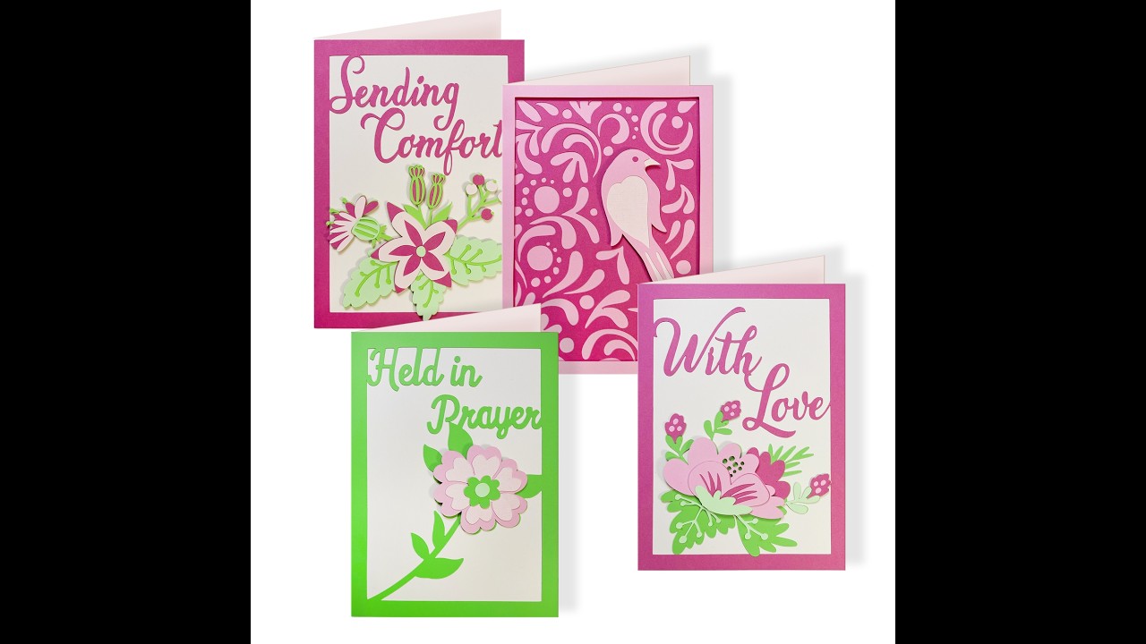 Comfort Collection – Layered Floral & Sentiment SVG Card Designs Tutorials