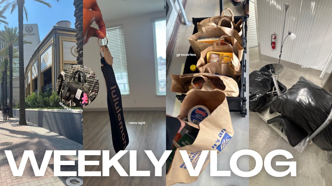 WEEKLY VLOG : NEW CRIB 🏡 | Flying back to Nola, Empty Apartment Tour, Apt Shopping + Mall Run!