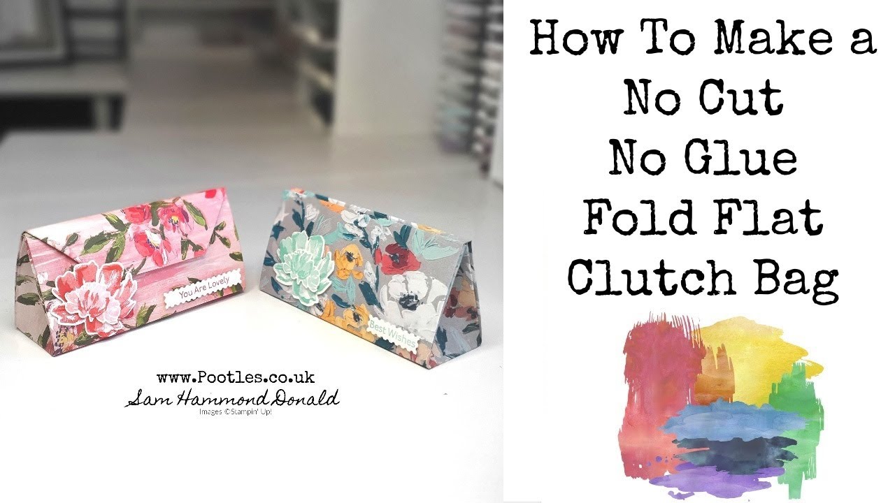 How To Make a No Glue Fold Flat Clutch Bag