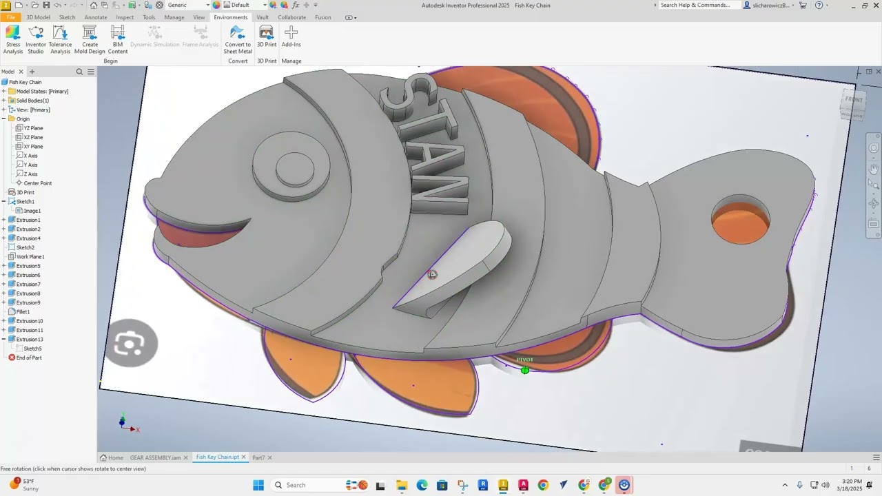 FISH KEY CHAIN - Inventor