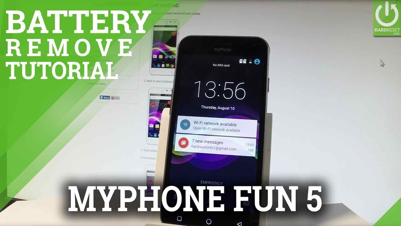 How to Remove Battery in myPhone Fun 5 - Repair Stuck Android