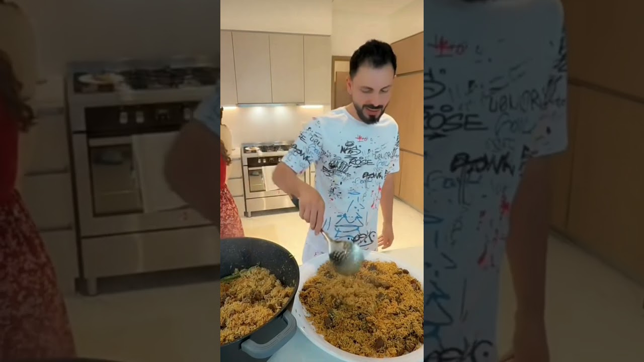 عصام ونور🥰واخيرا الكبسة السعودية الخرافية صارت جاهزة ورح نبلش الغداء😋 عزمت اهلي لعنا 😍