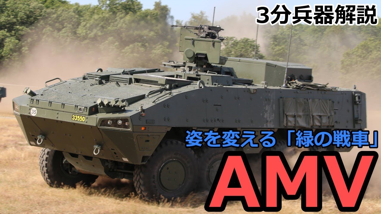 【3分兵器解説】スウェーデン陸軍装輪装甲車 パトリア AMV　～望んだ姿に変わる「緑の戦車」～