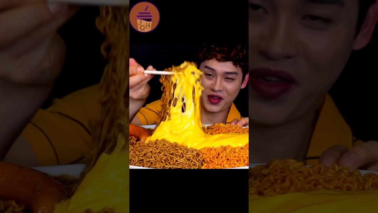 Mukbang Big Bites &ldquo;Cheesy Black Bean Noodles&rdquo; &copy;️Bonggil