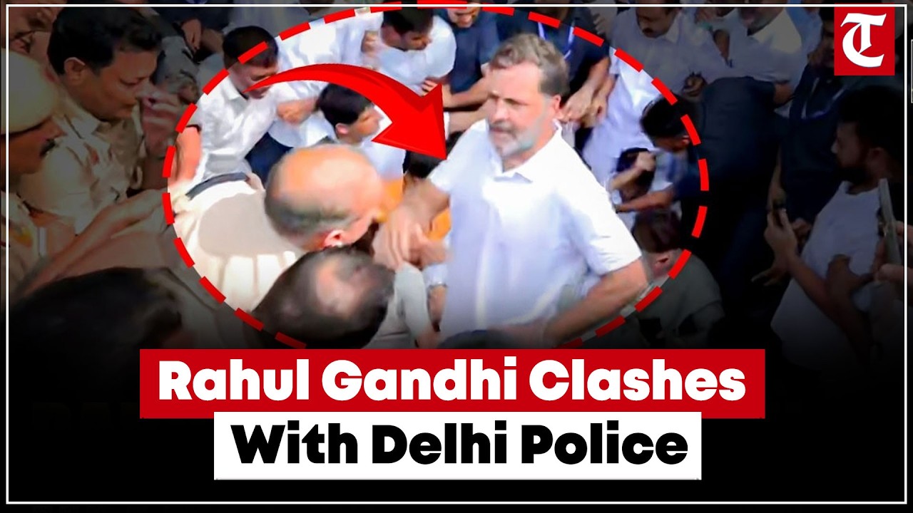 Rahul Gandhi In Heated Exchange With Delhi Police During Congress Protest At LKM