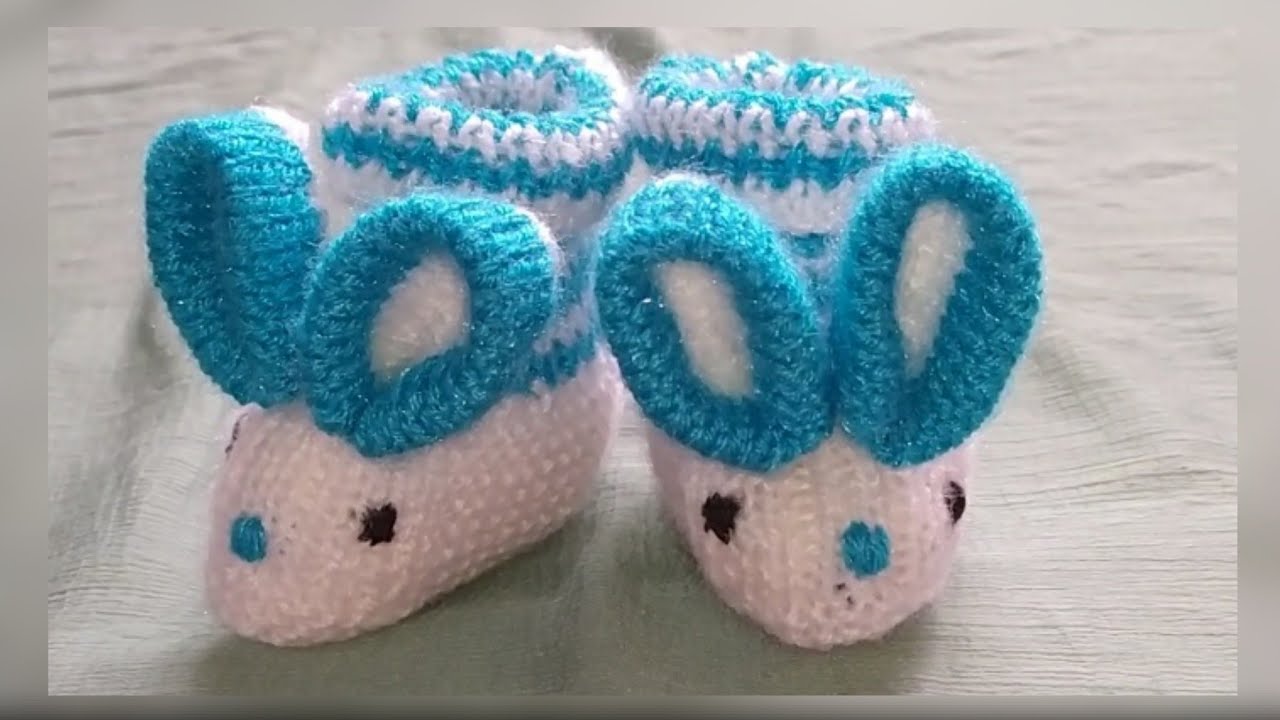 Awesome bunny booties for 3-6 months baby