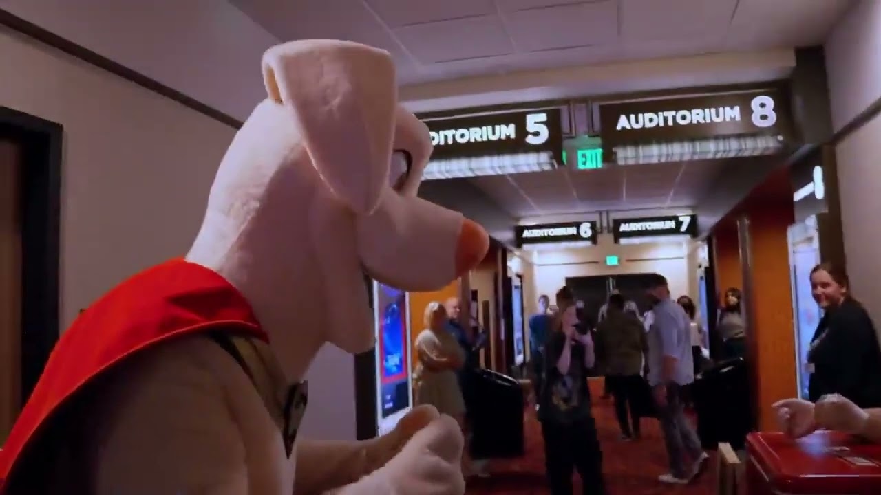 The Rock Dwayne Johnson dressed up as KRYPTO  surprises fans on SUPER PETS .gifting a family a dog