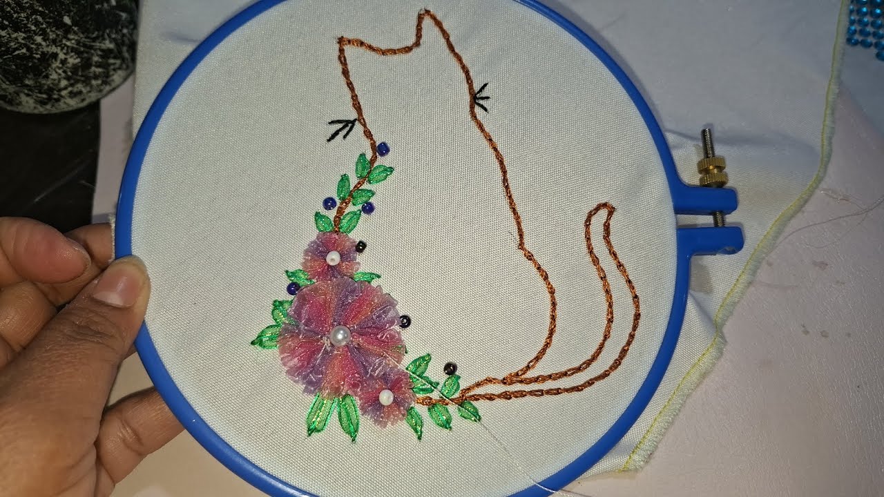 Servilletas  + cojín  de gato