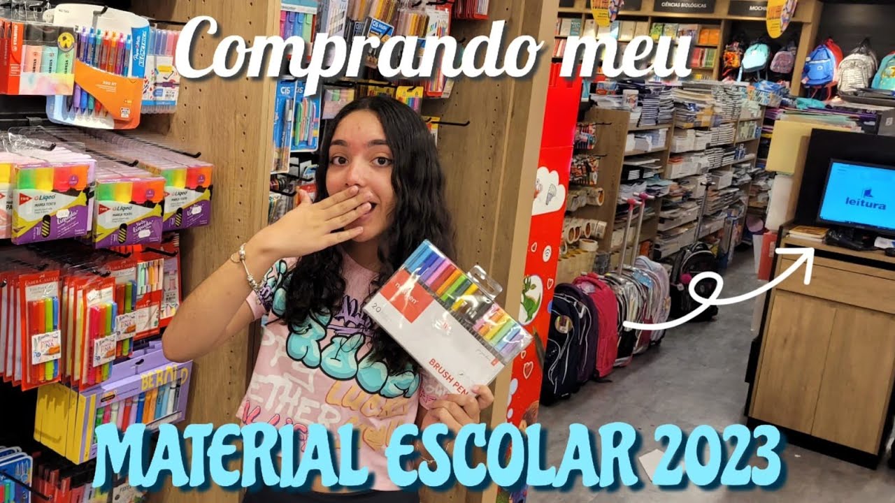 COMPRANDO MEU MATERIAL ESCOLAR 2023~livraria leitura~caderno inteligente~novidades
