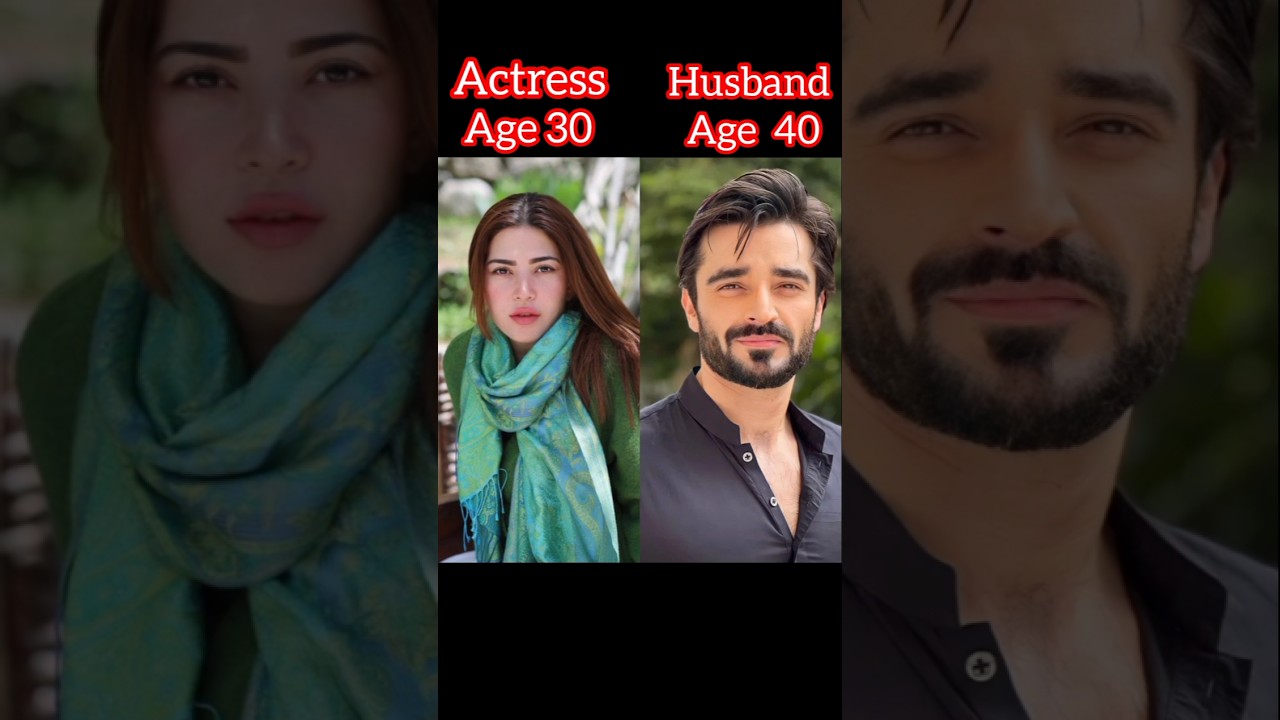 Pakistani actress 🆚 His husband real age 😍 Subscribe for more videos #viralshort
