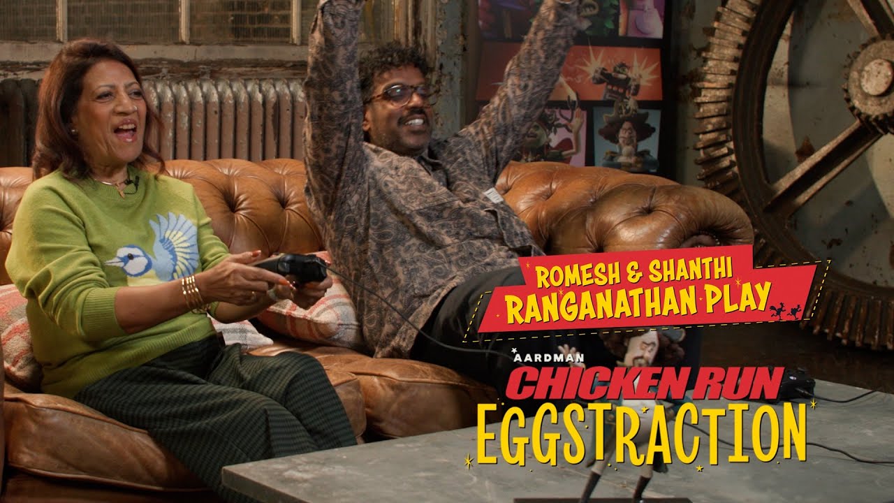 Romesh and Shanthi Ranganathan play Chicken Run: Eggstraction