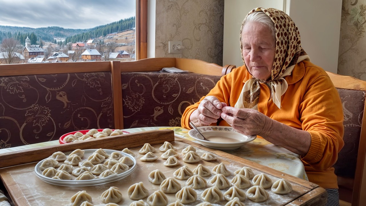 Grandma Lives Along the Carpathian Mountains – Traditional Cooking & Lifestyle Documentary