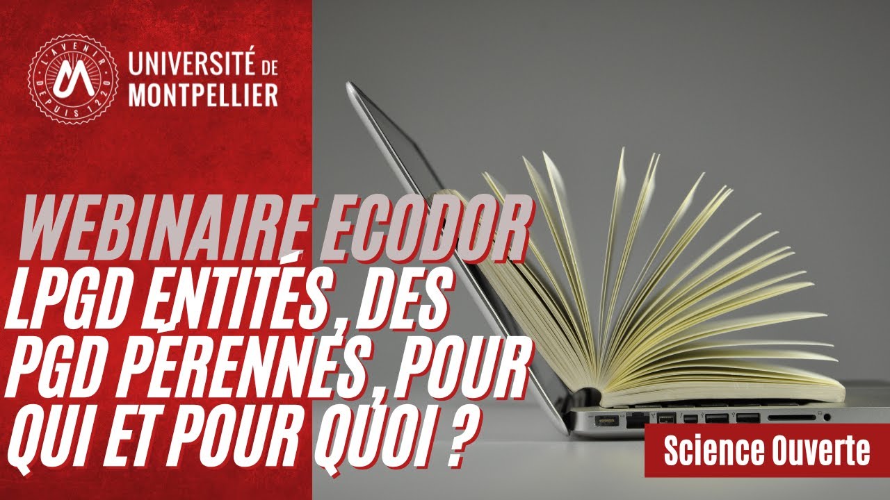 Webinaire EcoDoR / PGD entités, des PGD pérennes, pour qui et pour quoi ?