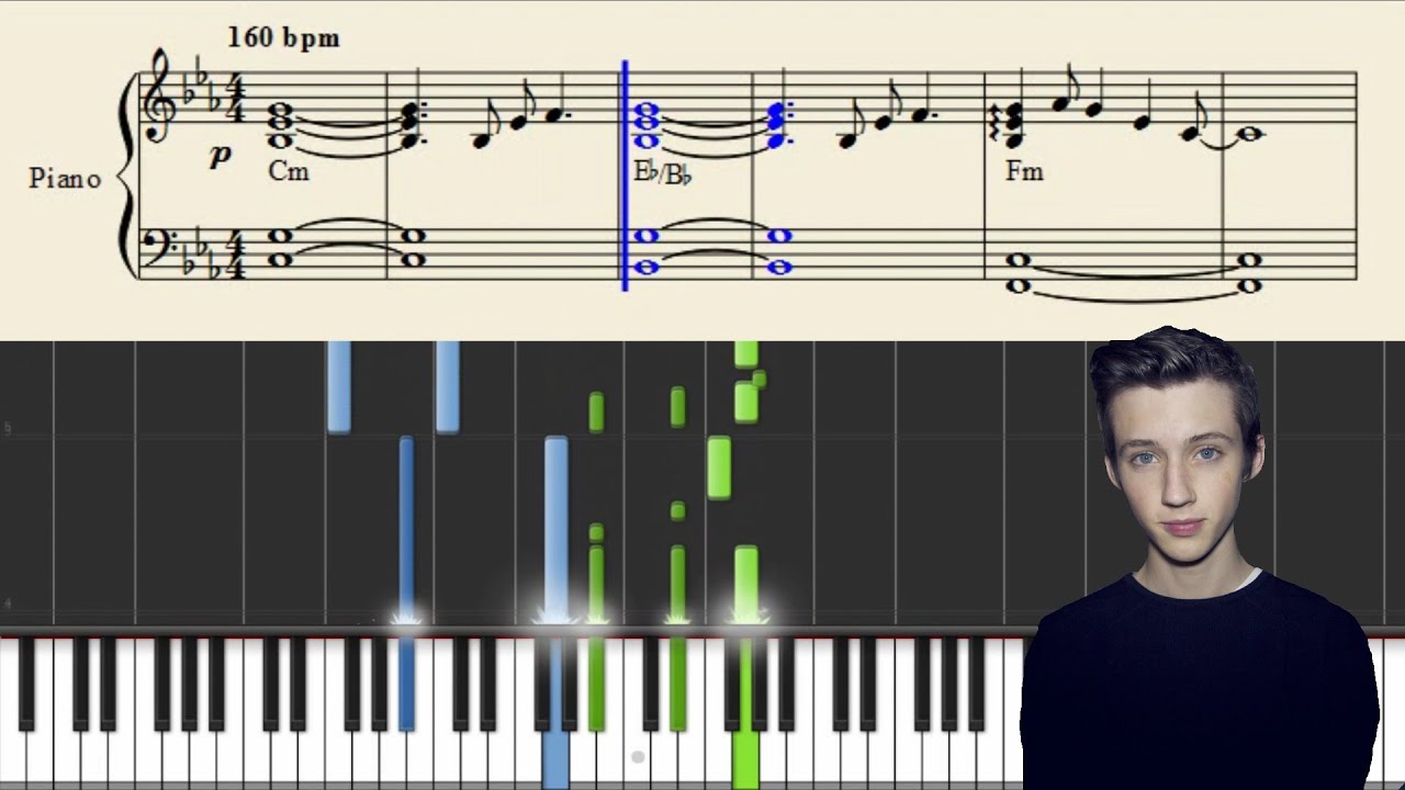 Troye Sivan - Gasoline - Piano Tutorial + Sheets