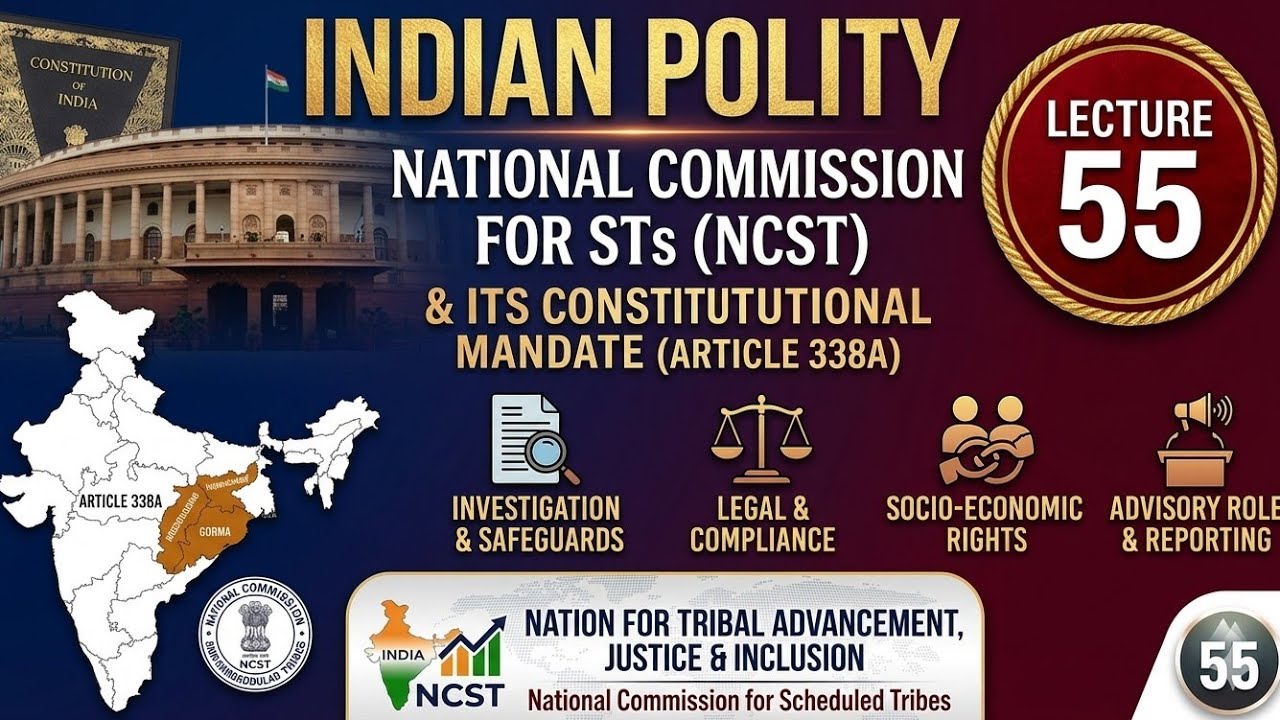National Commission for STs (NCST) | Indian Polity | UPSC MPPSC SSC ,Lecture 55