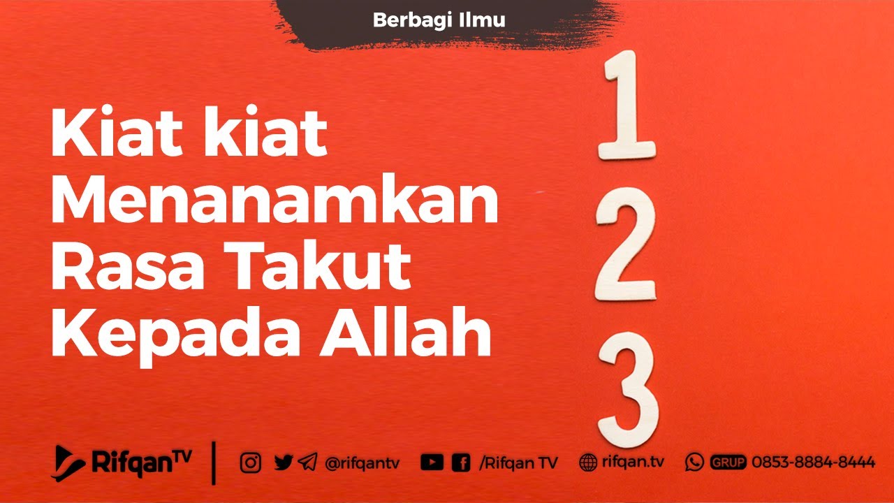 Kiat kiat Menanamkan Rasa Takut Kepada Allah - Ustadz Ahmad Zainuddin Al Banjary