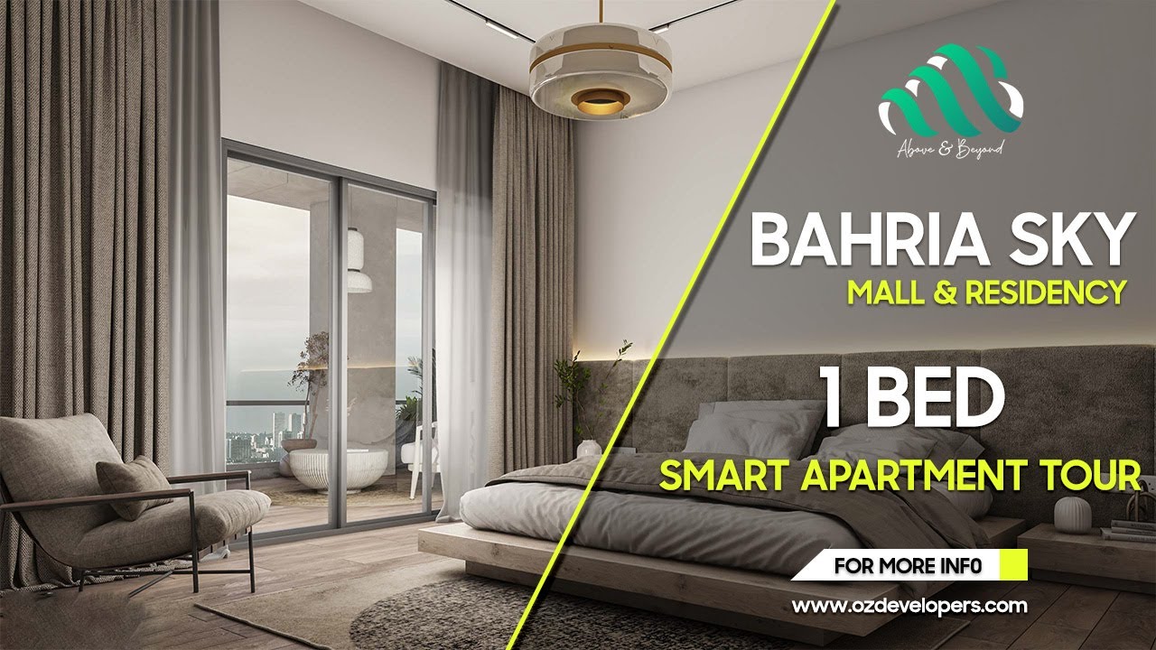 Step Inside Bahria Sky: Virtual Tour of Our Opulent 1-Bedroom Apartment | OZ Developers