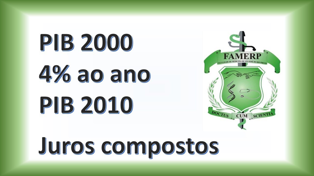 O PIB de um país cresceu 4% ao ano no período de 2000 a2010. Considerando 2610 = b e 2510 = c, o