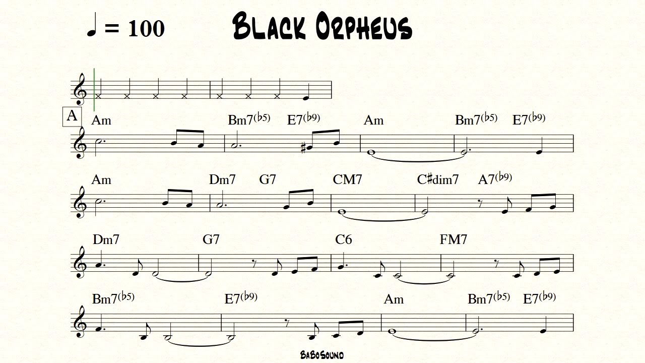 Black Orpheus Melody With Metronome (BPM 100)