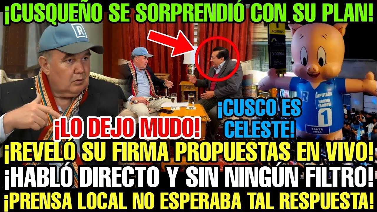 PORKY DA ENTREVISTA EXCLUSIVA EN CUSCO Y DEJA SORPRENDIDO AL PERIODISTA CON SUS FIRMES PROPUESTAS