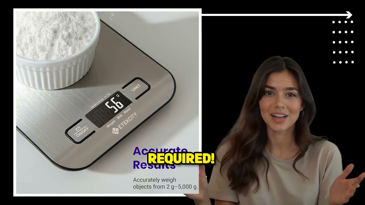 ⚖️ High-Precision Kitchen Scale for Cooking & Dieting &ndash; Accurate & Easy to Use 🍽️✨