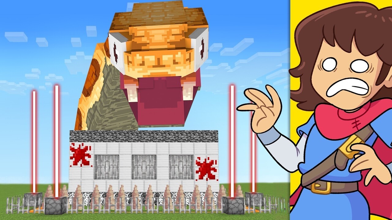 Mutant Snake vs Security House in Minecraft