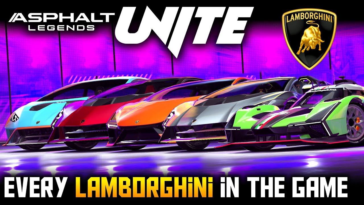 Asphalt Legends Unite: Full Lamborghini Showcase (Every Car in-game)