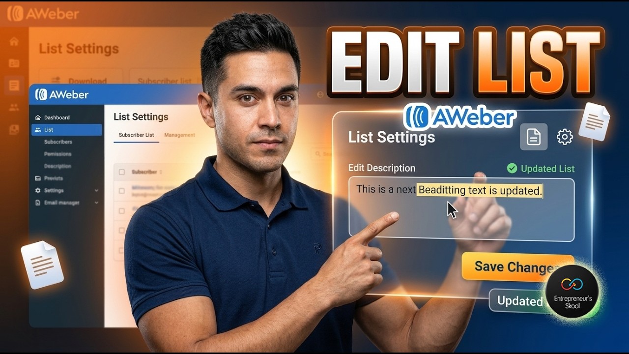 Change AWeber List Description [Masterclass]