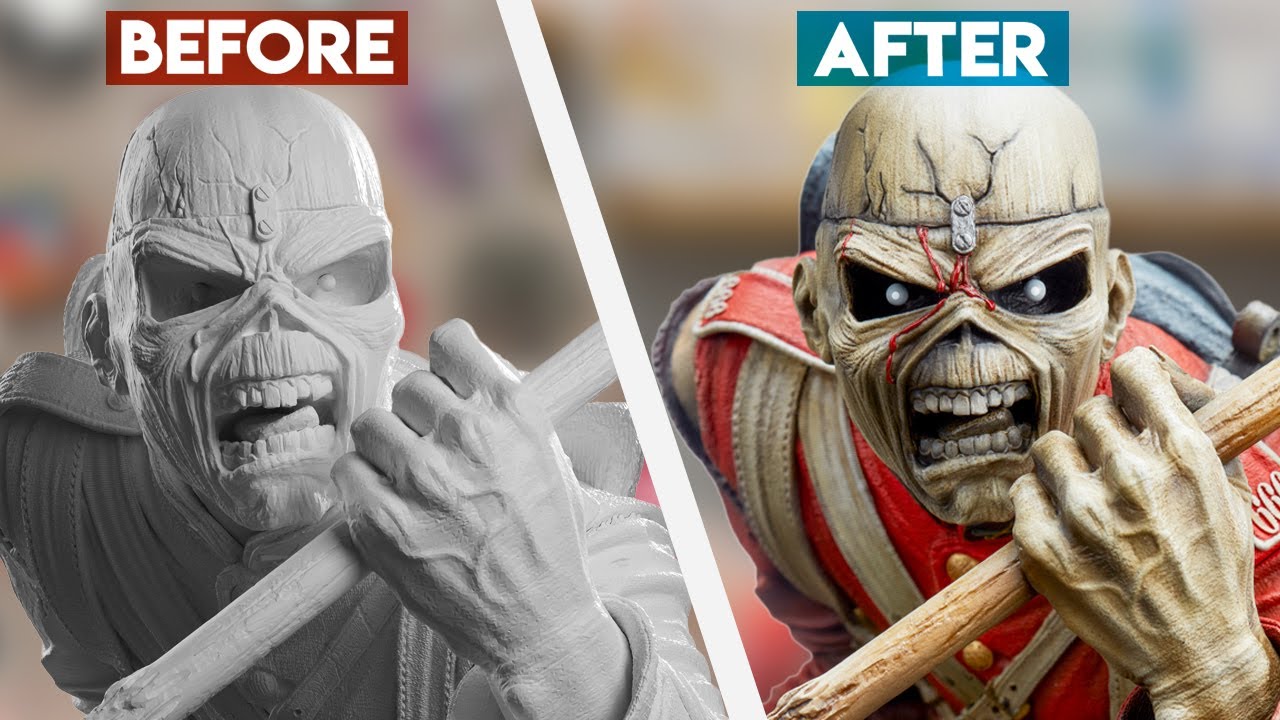 Painting an Iron Maiden The Trooper Eddie Statue 🔥🤘