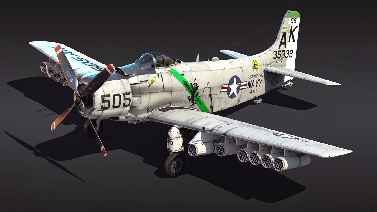Minigun Sound Effects of A-1H Skyraider plane from the game War Thunder Mobile 