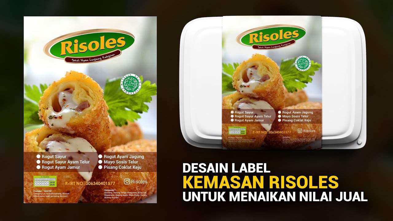 Cara Membuat Desain label kemasan RISOLES