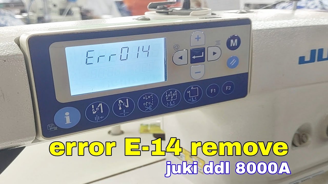 how to remove error E-14 juki ddl 8000a @sewing machine doctor
