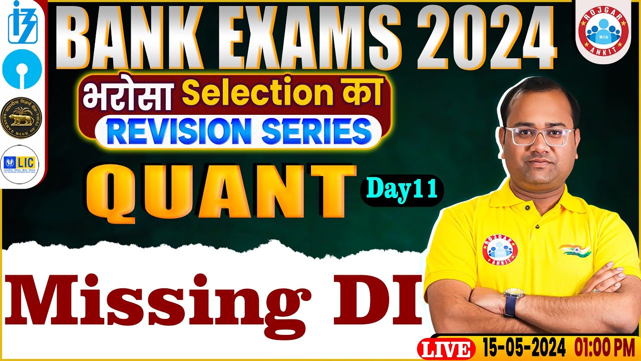 Bank Exams 2024 | Data Interpretation | Missing DI for Banking,Missing DI Tricks, Maths byTarun Sir