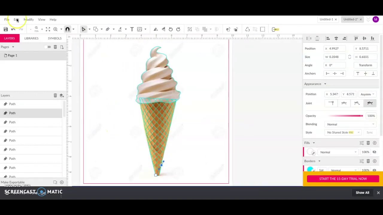 Creating an Ice Cream Cone in Gravit Designer