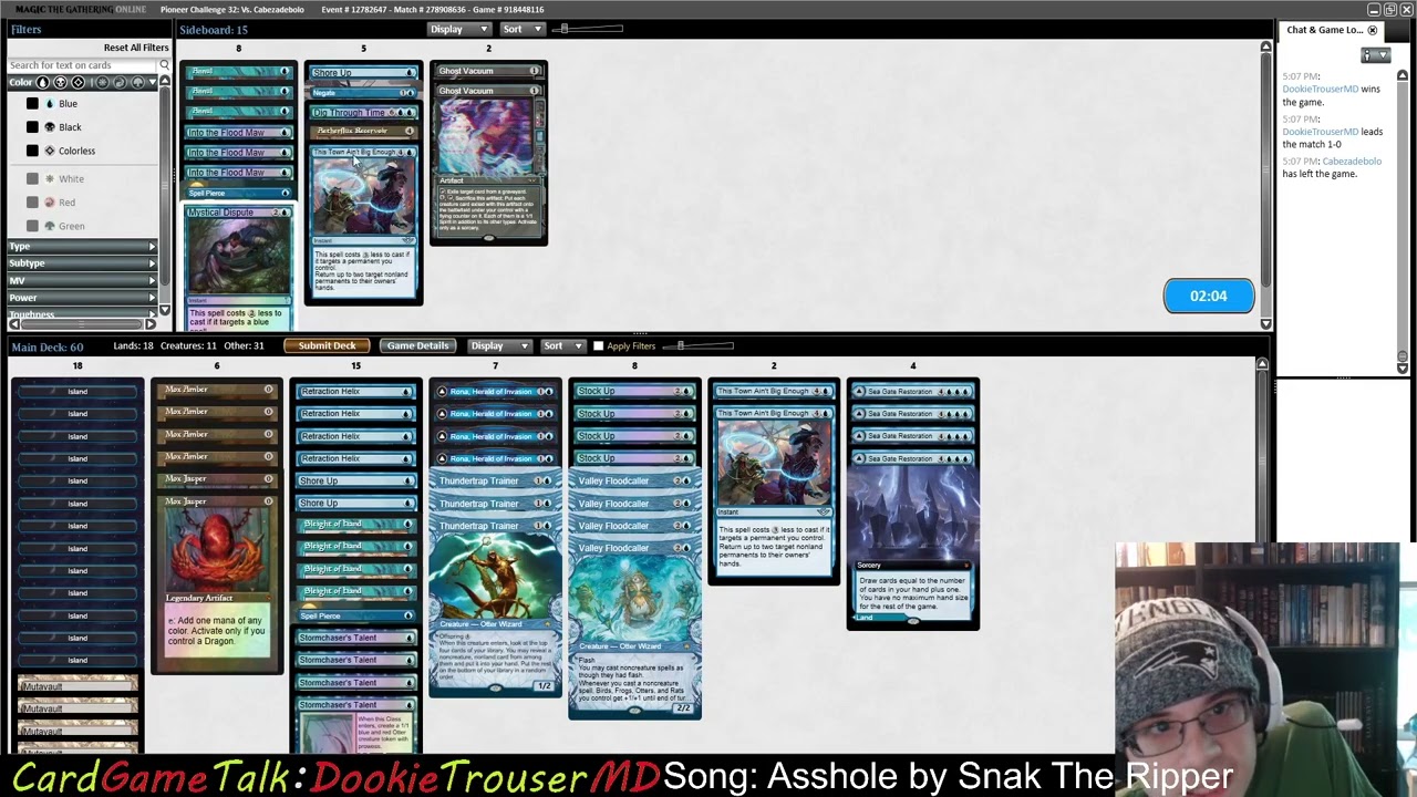 Pioneer: Mono U Otter Combo vs BW Midrange R1 Challenge 5-30-25 Magic: The Gathering