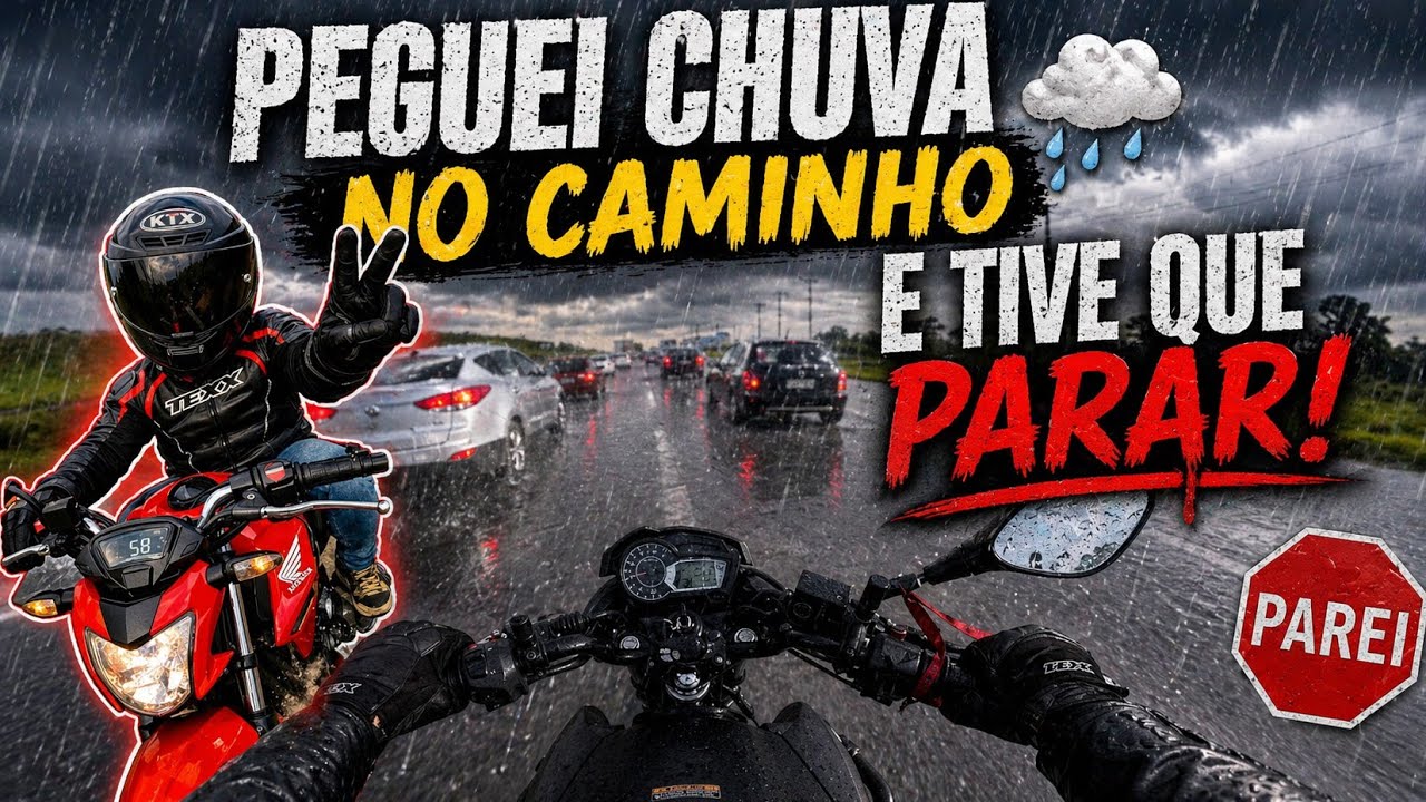 PEGUEI CHUVA NO CAMINHO E TIVE QUE PARAR 
