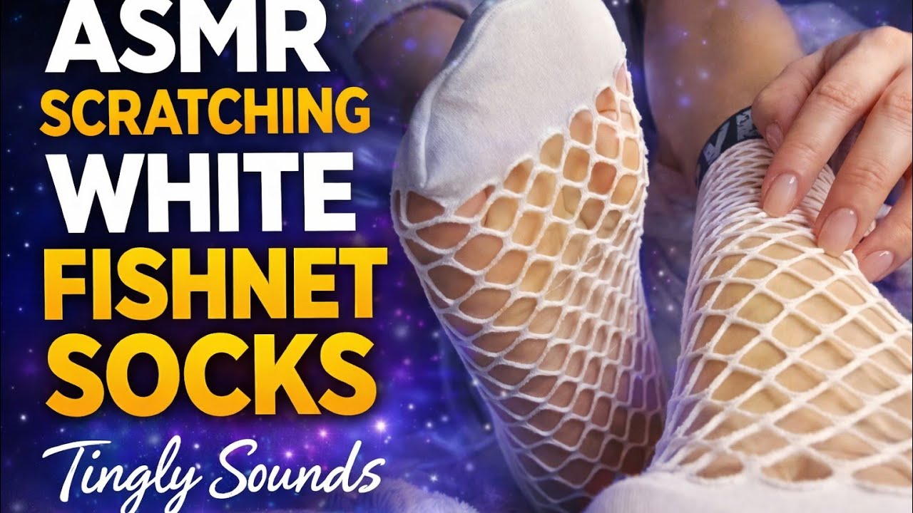 ASMR Scratching White Fishnet Socks (No Talking)