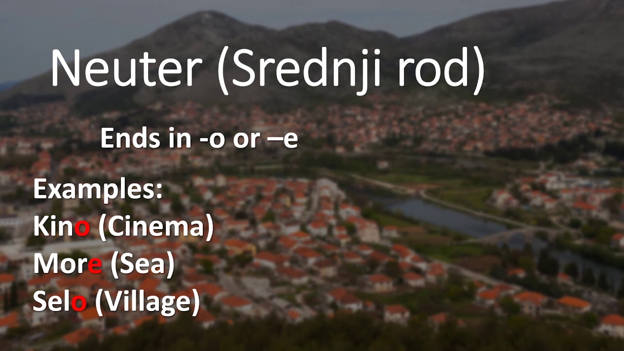 HOW TO SPEAK BOSNIAN - Gender